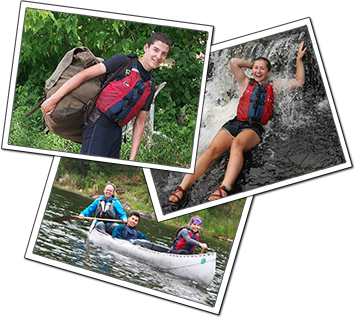 teenage wilderness camp, canoeing, camping, hiking, minnesota
